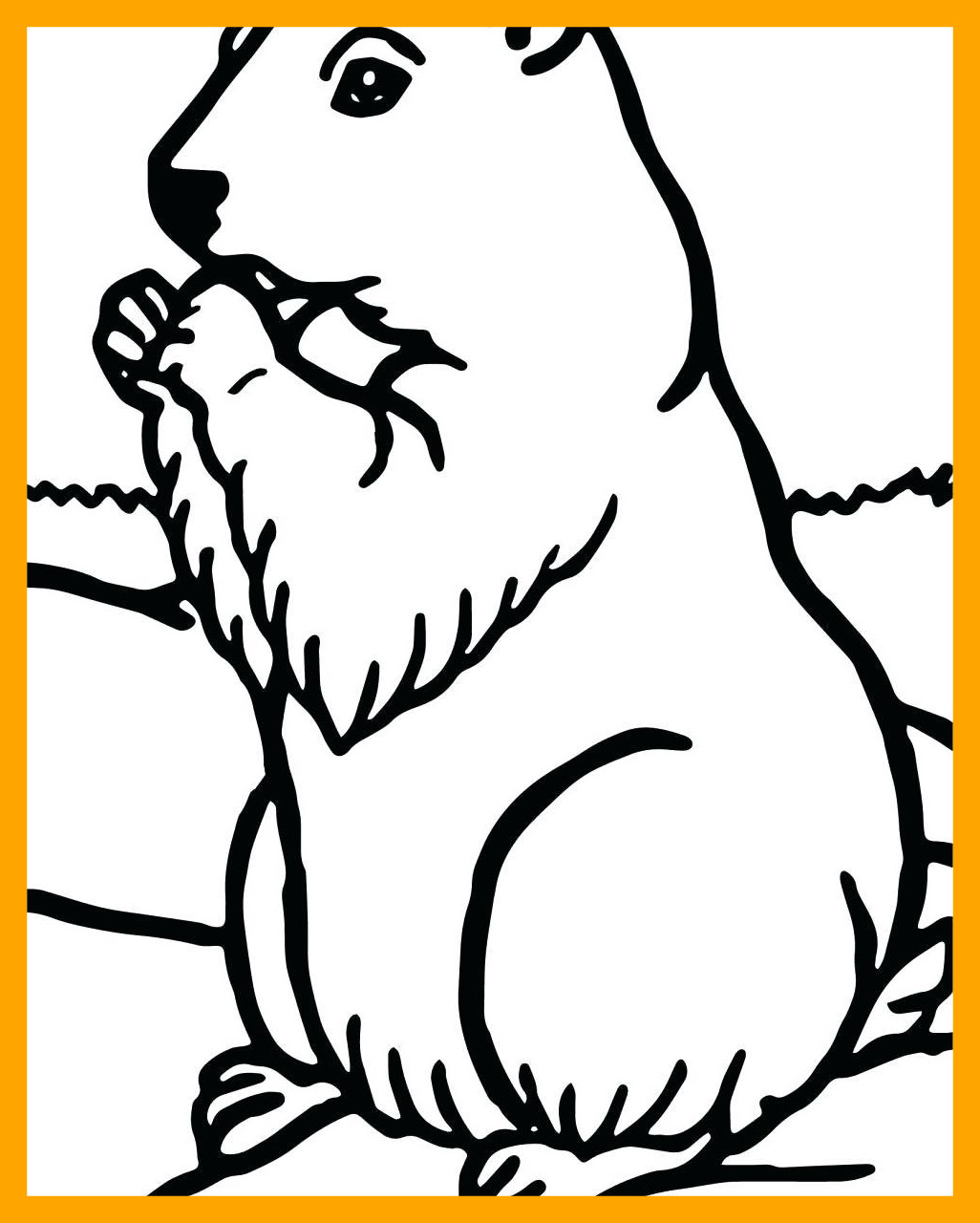 Groundhog Coloring Page at GetDrawings Free download