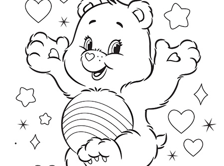 care bears harmony bear coloring page