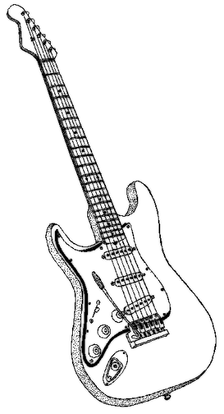 Dinosaur 36+ Printable Guitar Pictures To Color