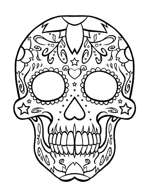 Halloween Coloring Pages Skulls at GetDrawings Free download