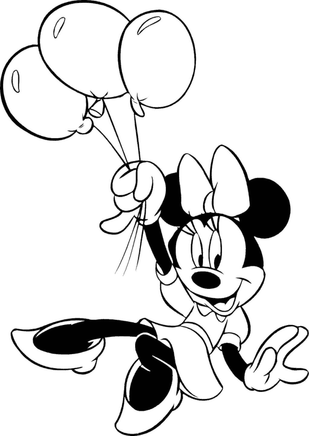 Happy Birthday Minnie Mouse Coloring Pages At GetDrawings Free Download