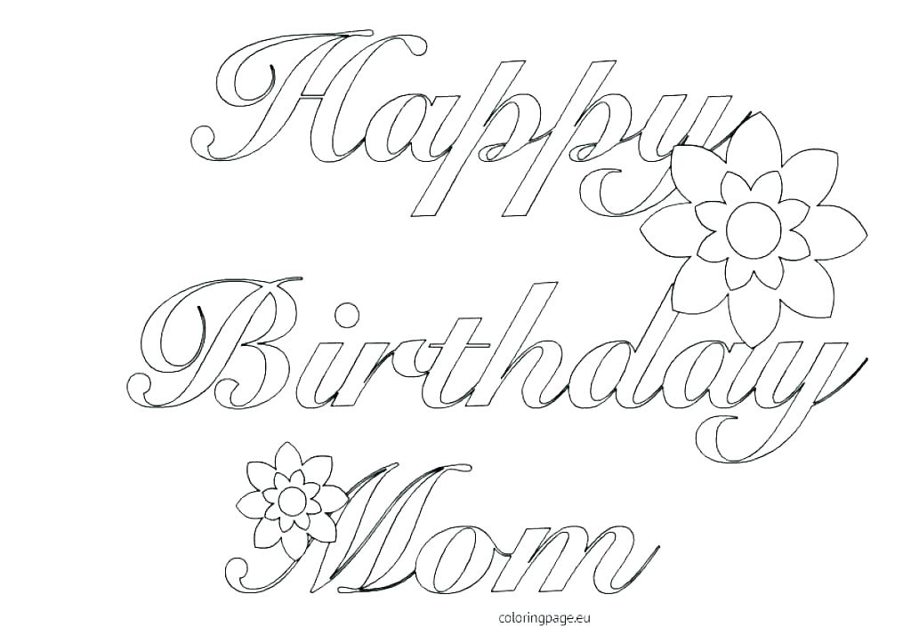 Happy Birthday Mom Coloring Page Free - img-Aba