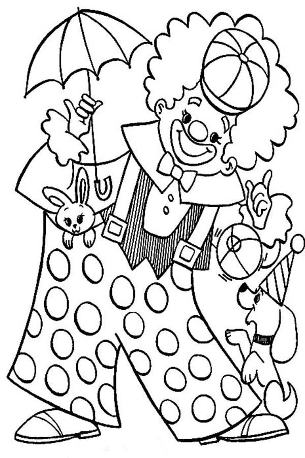 Happy Clown Coloring Pages At Getdrawings | Free Download