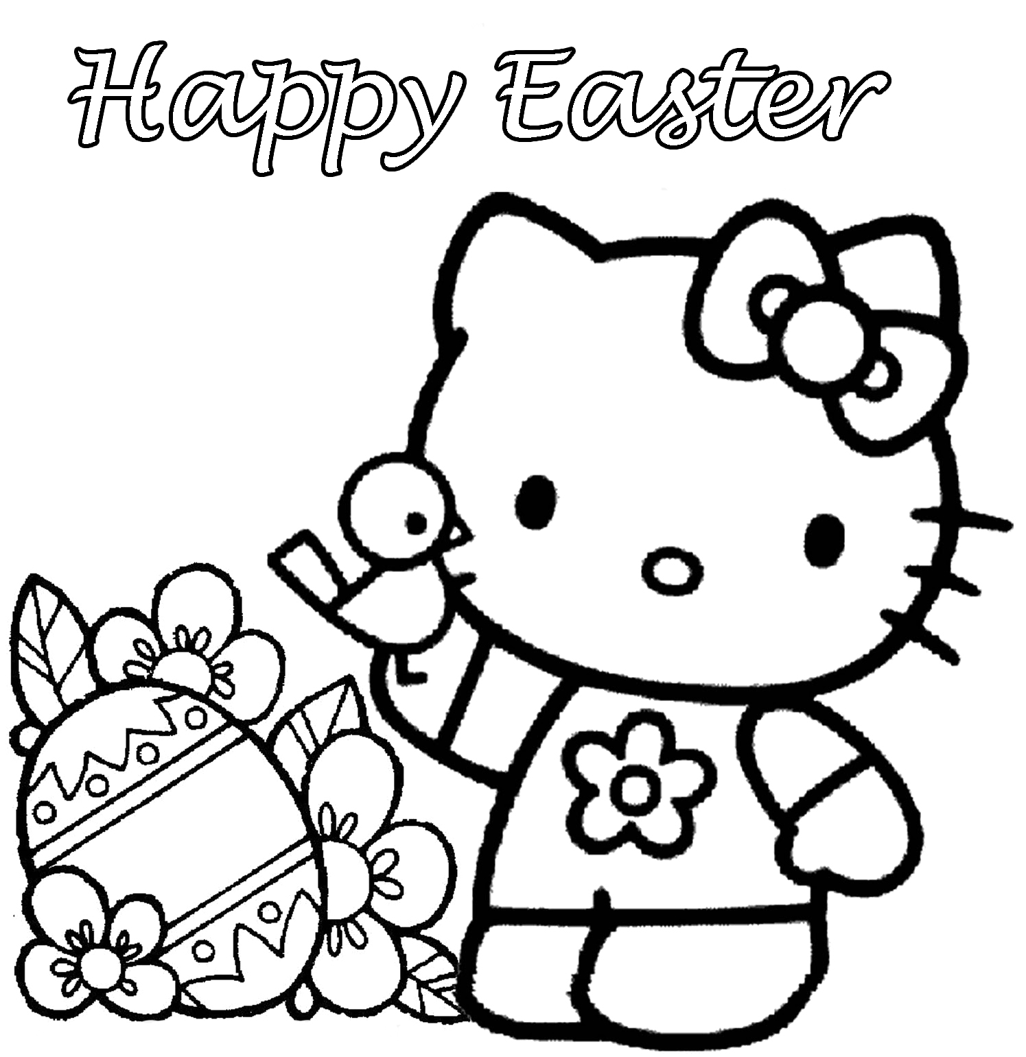 Happy Easter Printable Coloring Pages at GetDrawings | Free download