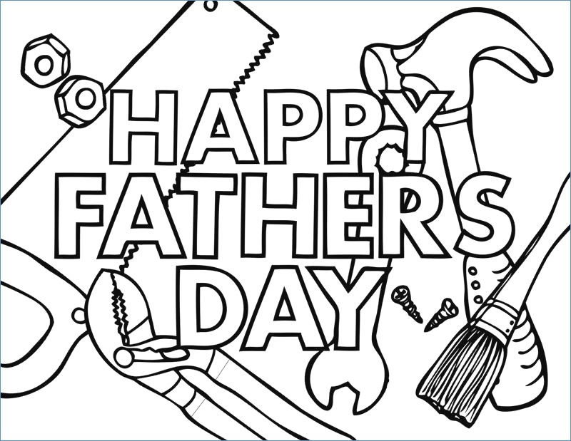 Free coloring pages for fathers day