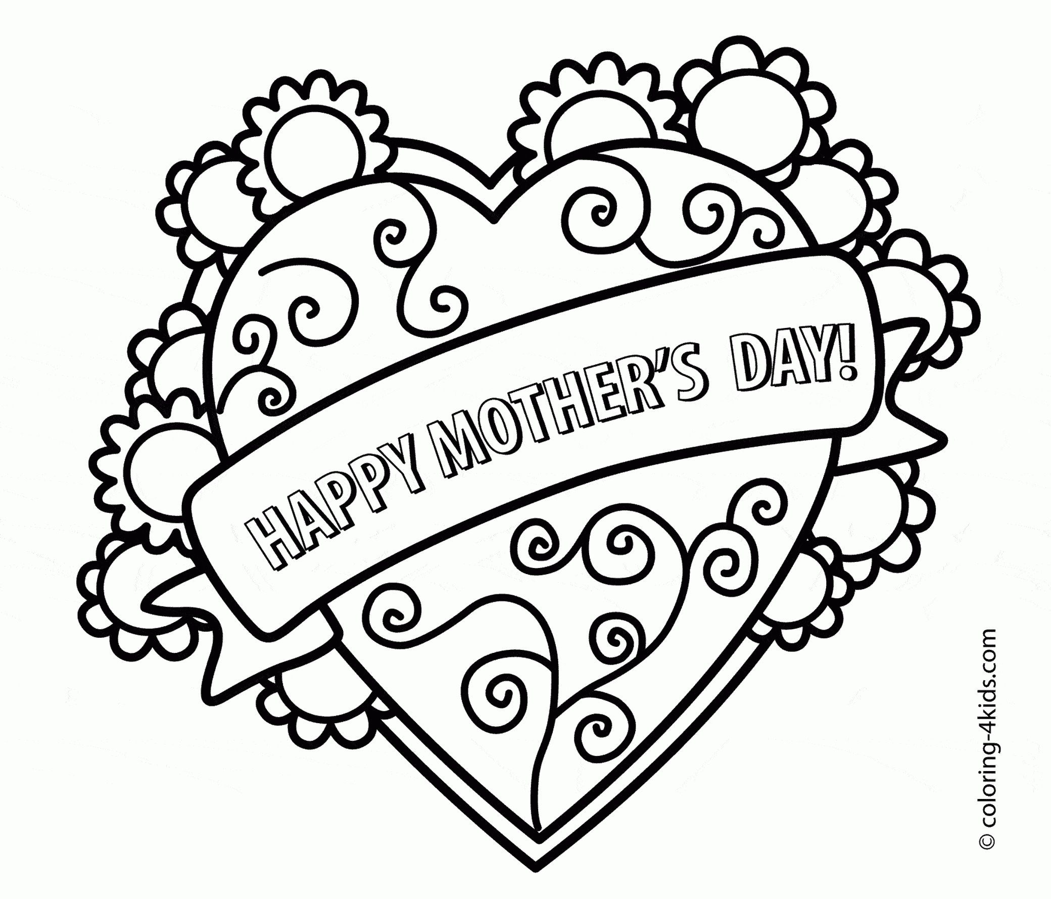 Happy Mothers Day Coloring Pages at GetDrawings | Free download