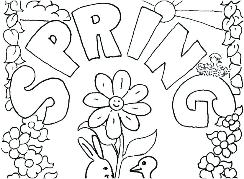 77 Cute Happy Spring Coloring Pages for Kids
