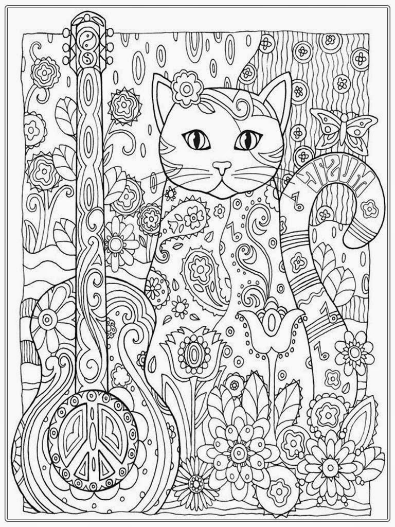 Hard Cat Coloring Pages at GetDrawings | Free download