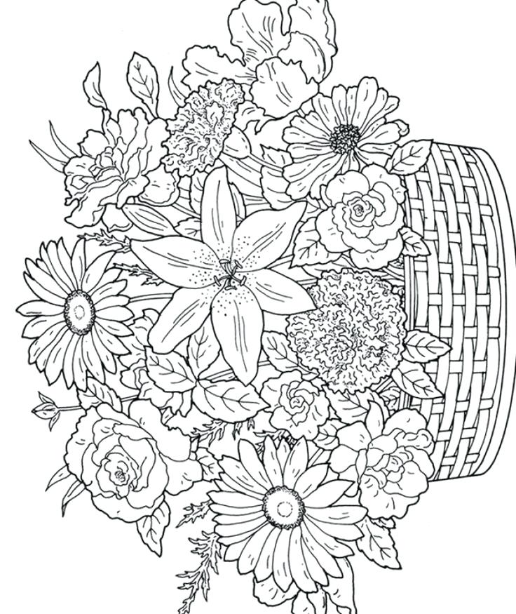 Hard Flower Coloring Pages at GetDrawings | Free download