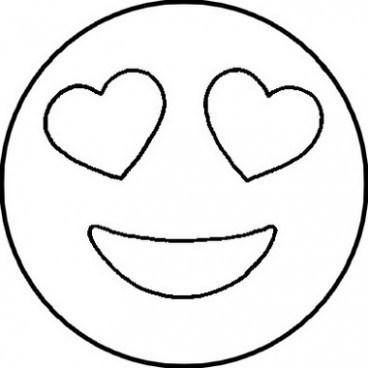 Heart Eyes Emoji Coloring Pages at GetDrawings | Free download