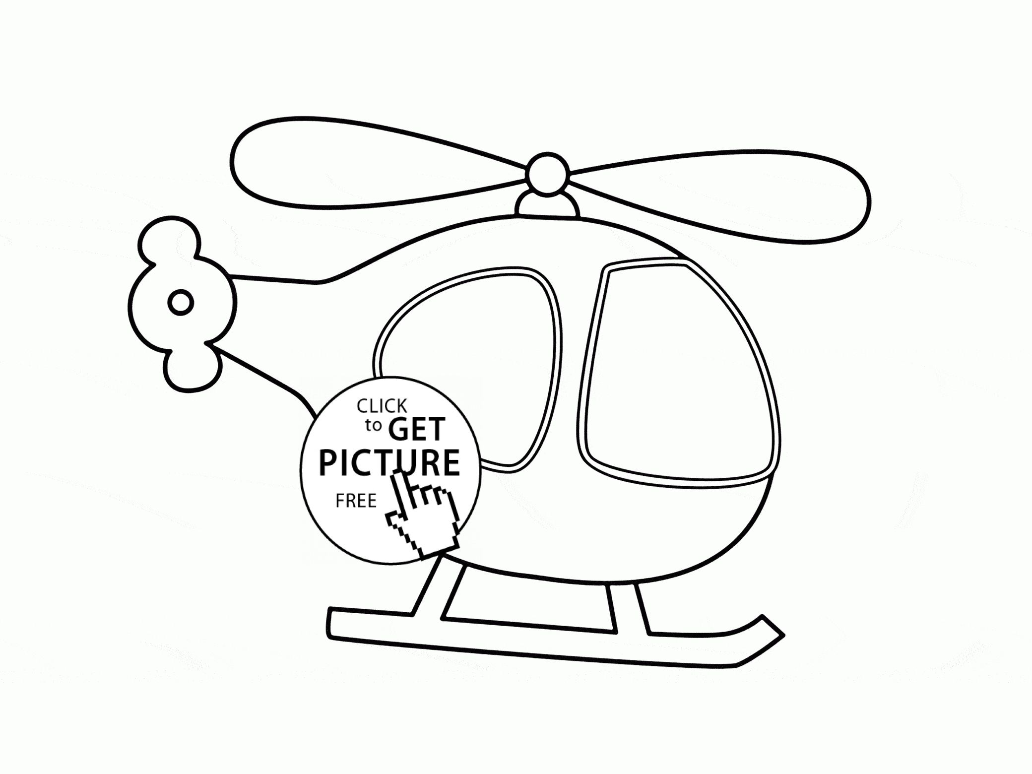 Вертолет трафарет для вырезания детский