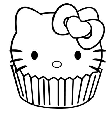 Hello Kitty Cupcake Coloring Pages at GetDrawings | Free ...