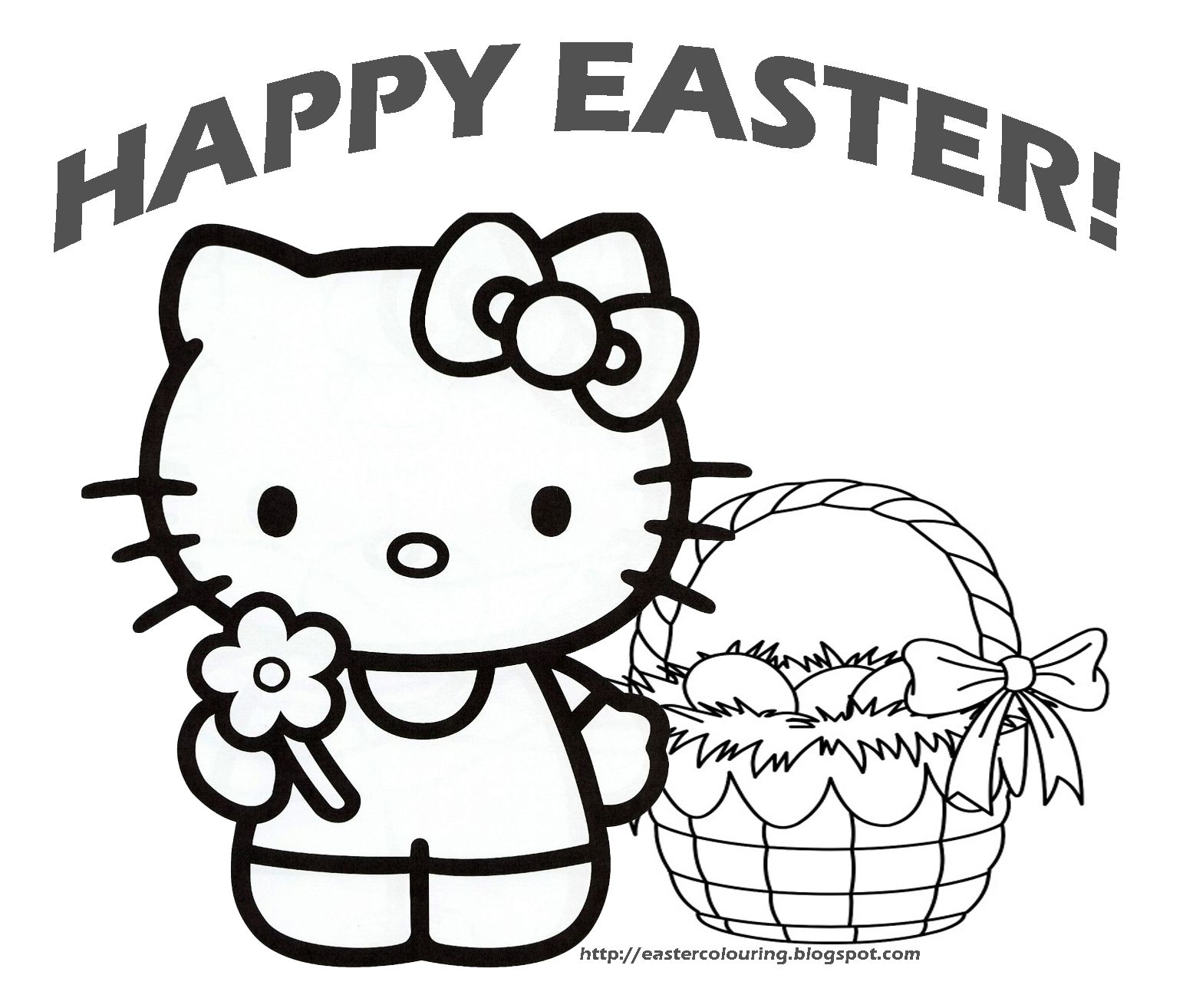 Hello Kitty Easter Coloring Pages at GetDrawings | Free download