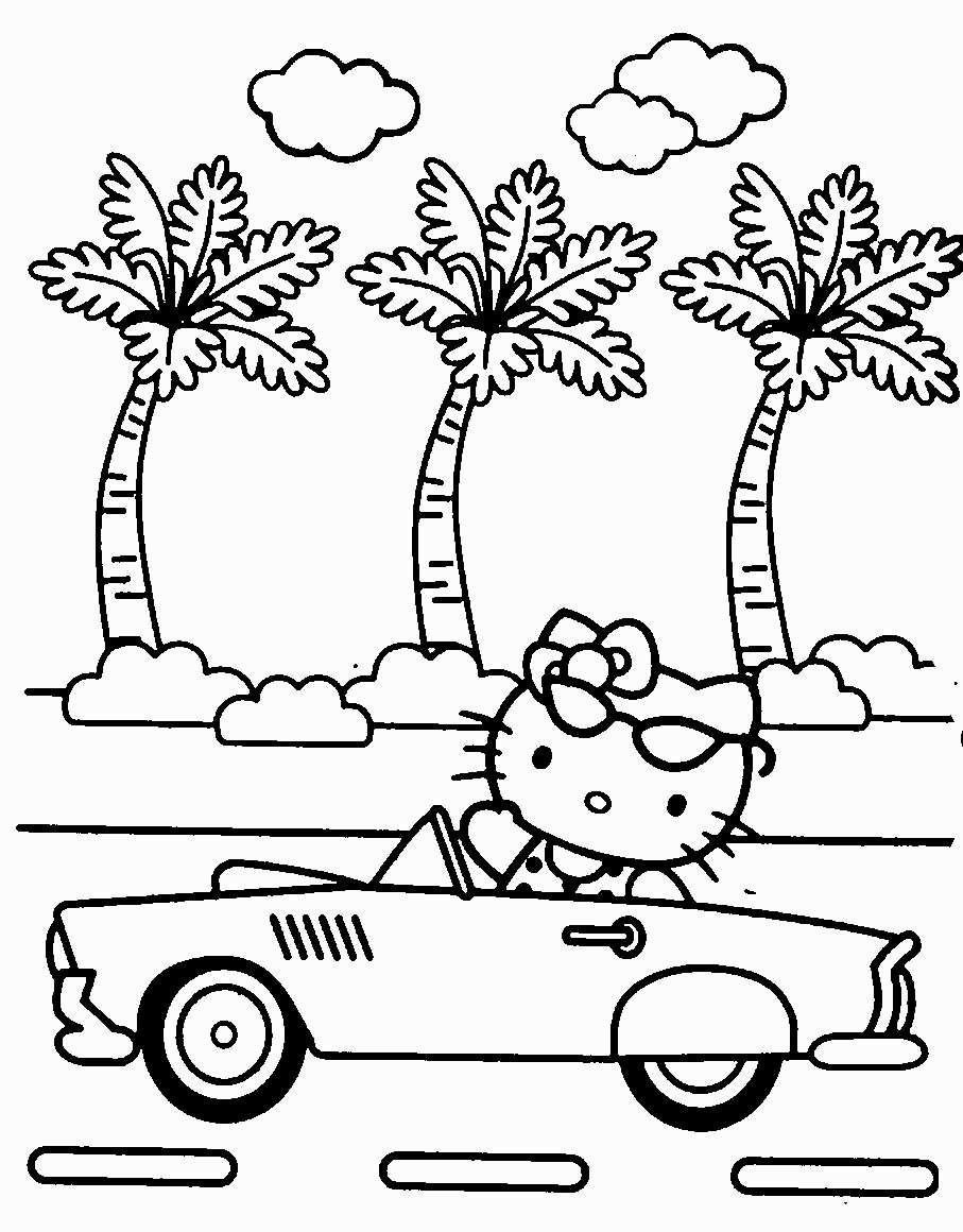 Hello Kitty Summer Coloring Pages at GetDrawings | Free download