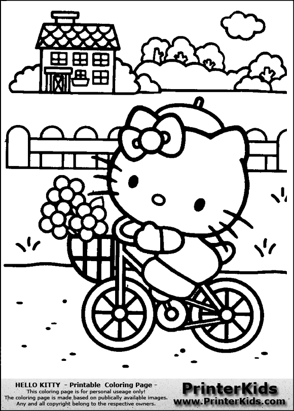 Hello Kitty Summer Coloring Pages at GetDrawings | Free download