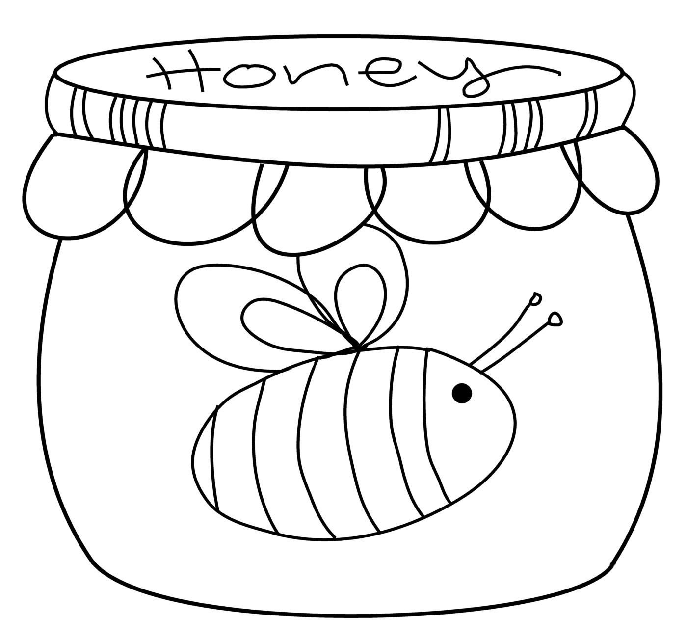 Honey Pot Coloring Page at GetDrawings Free download