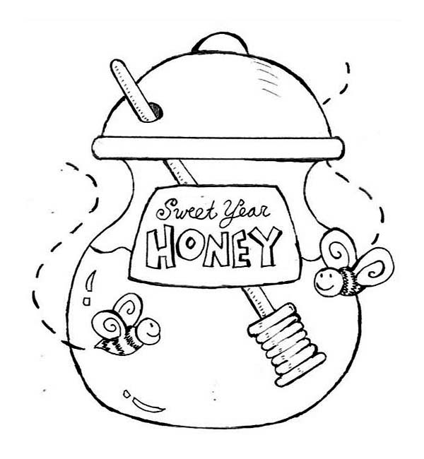 Honey Pot Coloring Page At Getdrawings Free Download 