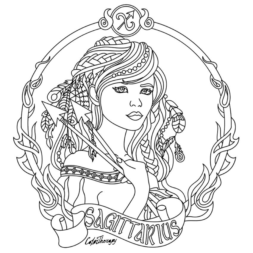 Star sign colouring pages