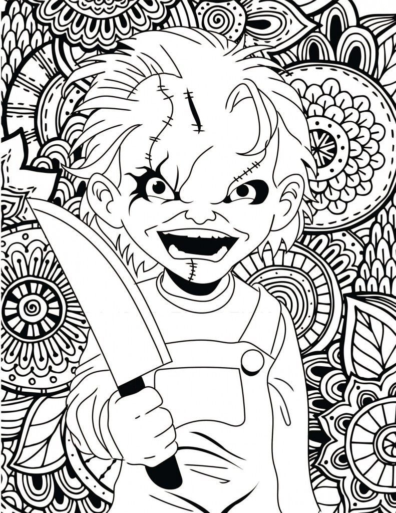 Horror Coloring Pages at GetDrawings | Free download