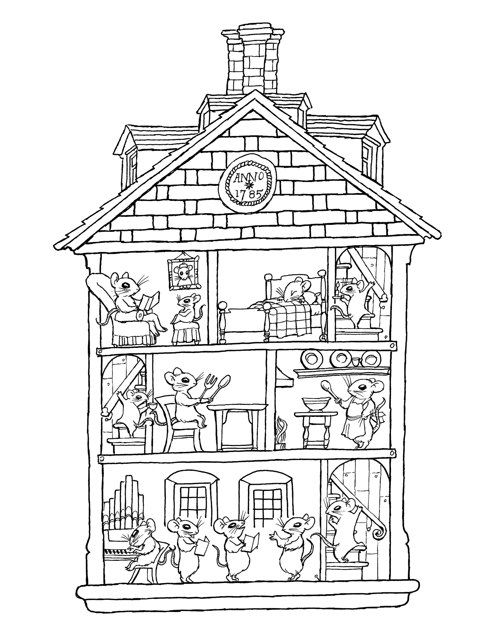 House Coloring Pages For Preschoolers at GetDrawings | Free download
