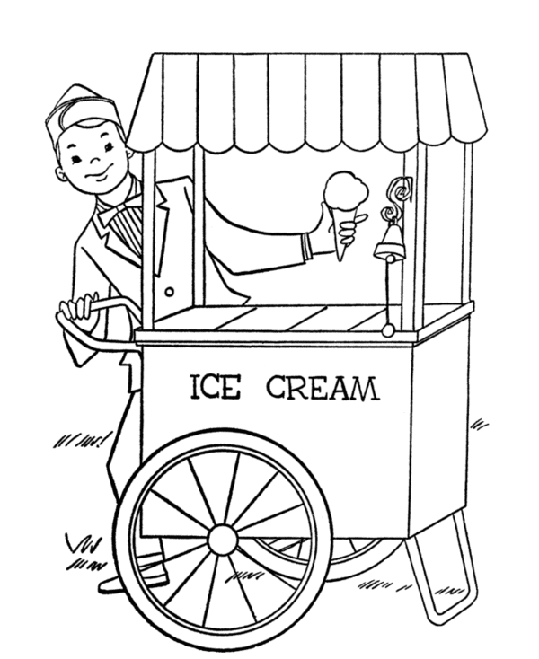 Ice Cream Shop Coloring Page at GetDrawings | Free download