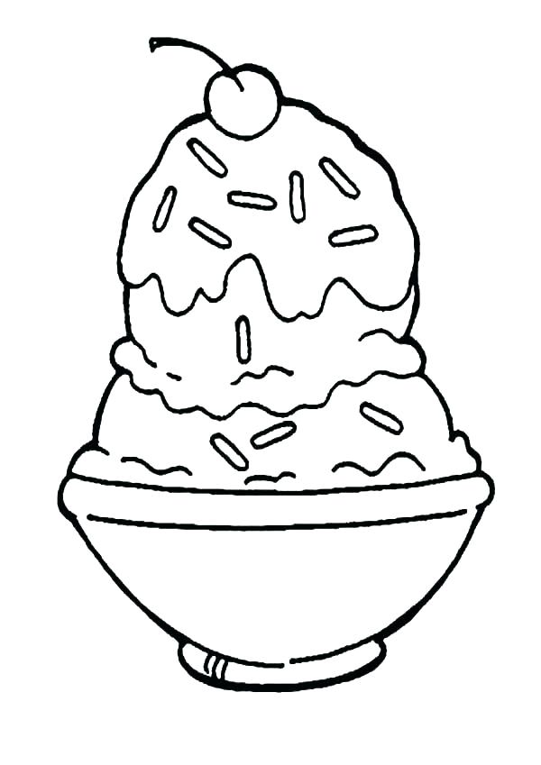 Ice Cream Sundae Coloring Page at GetDrawings | Free download