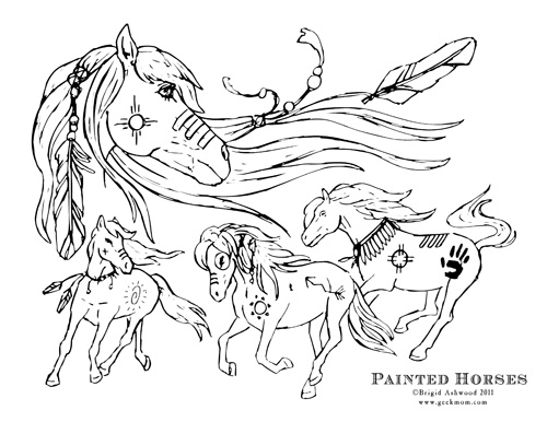 Indian Horse Coloring Pages At Getdrawings Free Download