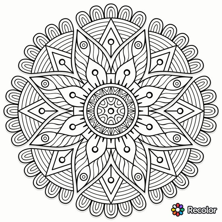 Indian Mandala Coloring Pages at GetDrawings | Free download