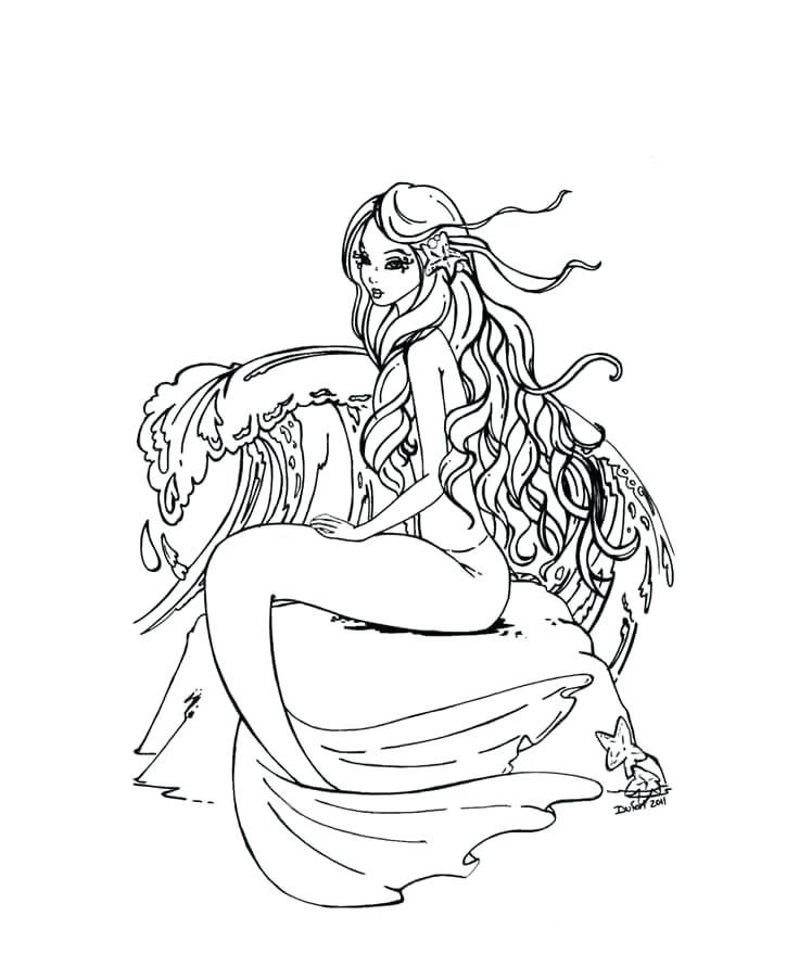 Intricate Mermaid Coloring Pages at GetDrawings | Free ...