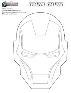 Printable Cut Out Iron Man Mask Template - nagle-dziecko