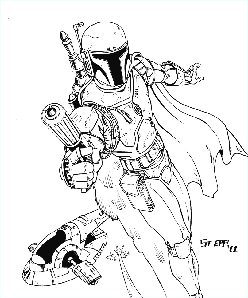 808x969 Star Wars Coloring Pages Of Boba Fett.
