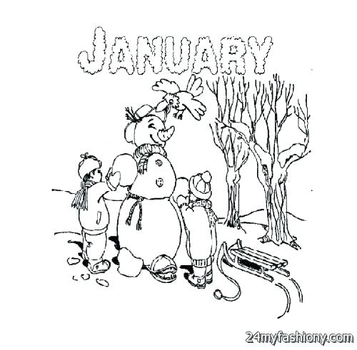 January Coloring Pages Free at GetDrawings | Free download