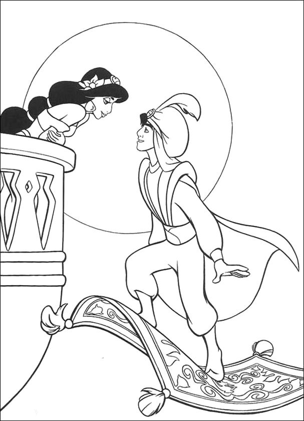 Jasmine And Aladdin Coloring Pages at GetDrawings | Free ...