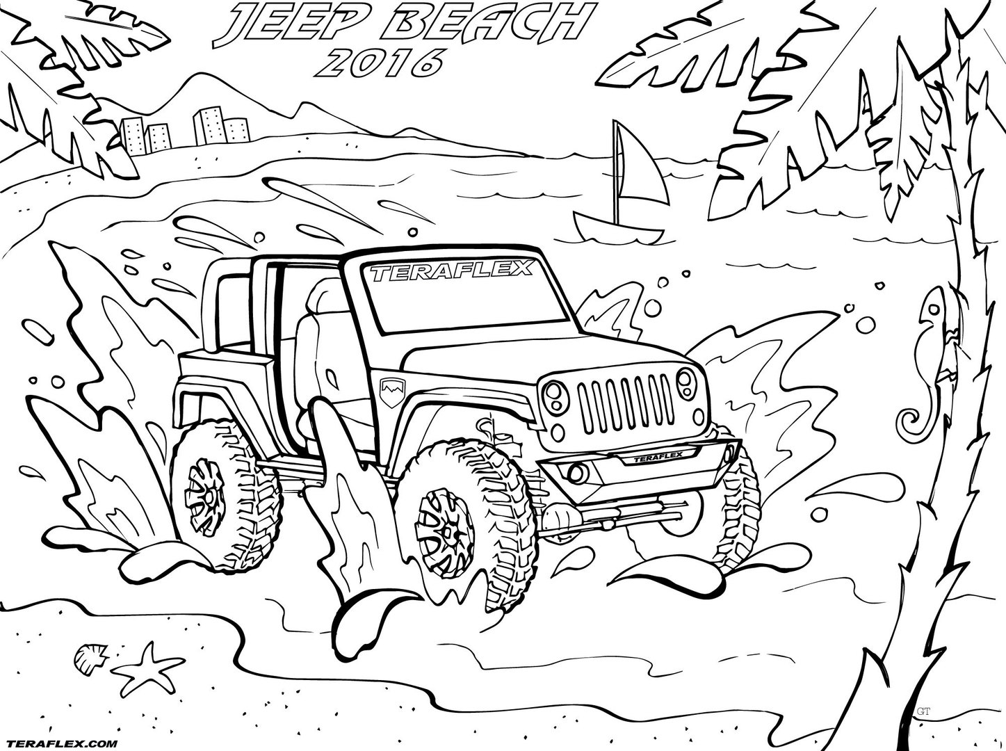 Jeep Wrangler Coloring Pages at GetDrawings Free download