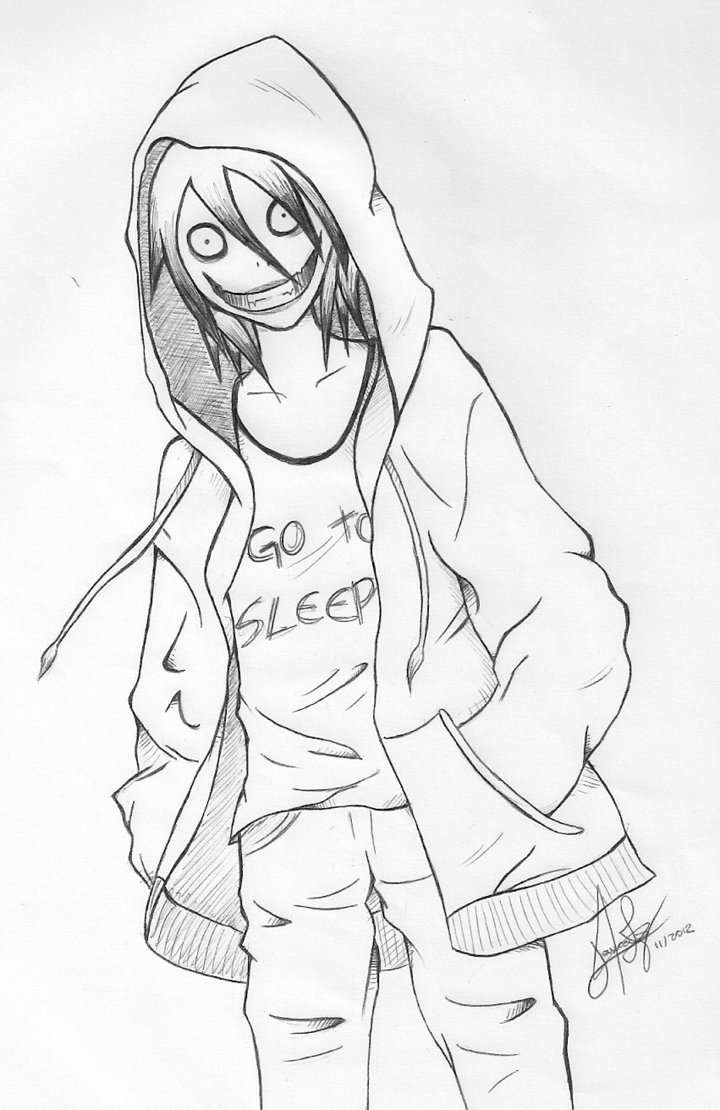 Jeff The Killer Coloring Pages at GetDrawings | Free download