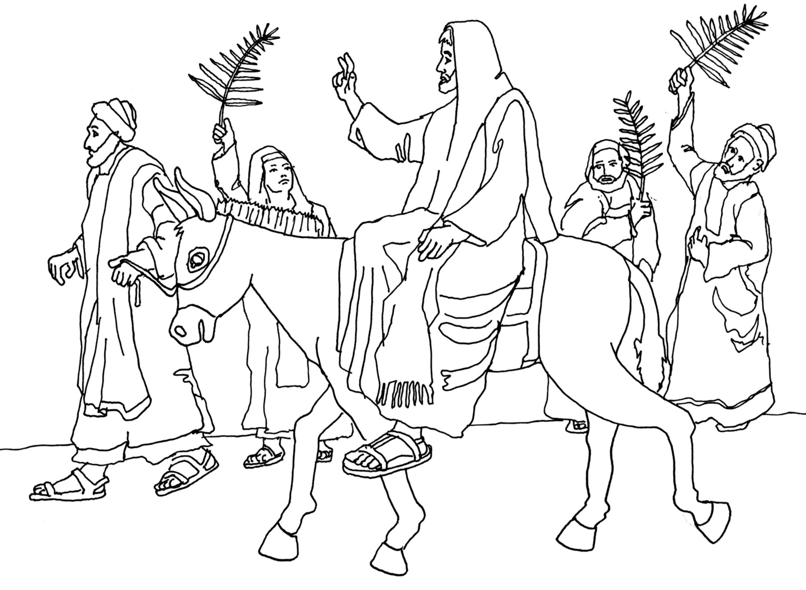 Triumphal Entry Coloring Sheets Coloring Pages