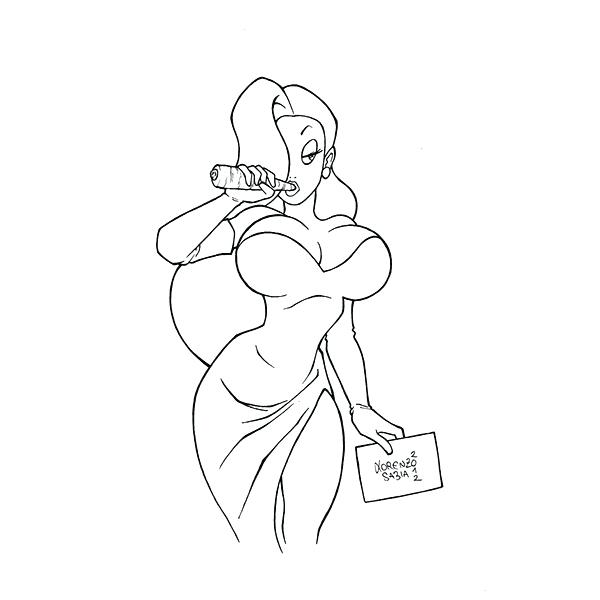 600x600 Superb Surprising Jessica Rabbit Coloring Pages Print On Kids.