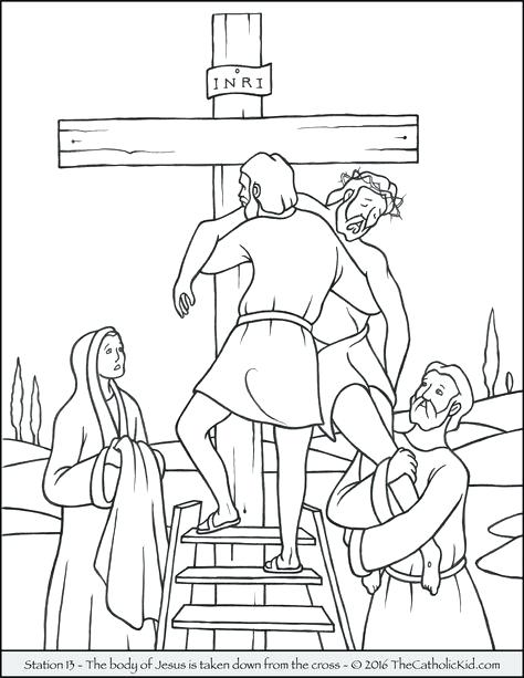 Jesus Died On The Cross Coloring Page At Getdrawings Free Download