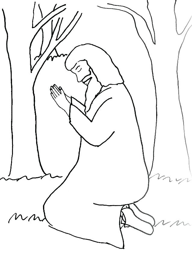 Jesus Praying Coloring Page at GetDrawings | Free download