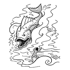 Jonah And The Whale Coloring Page at GetDrawings | Free download