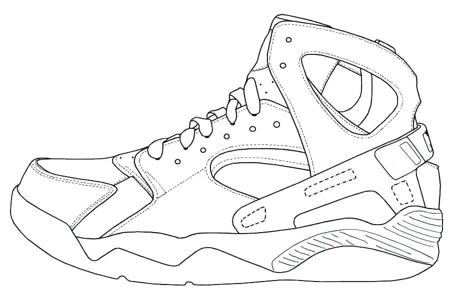 Jordan Shoes Coloring Pages at GetDrawings | Free download