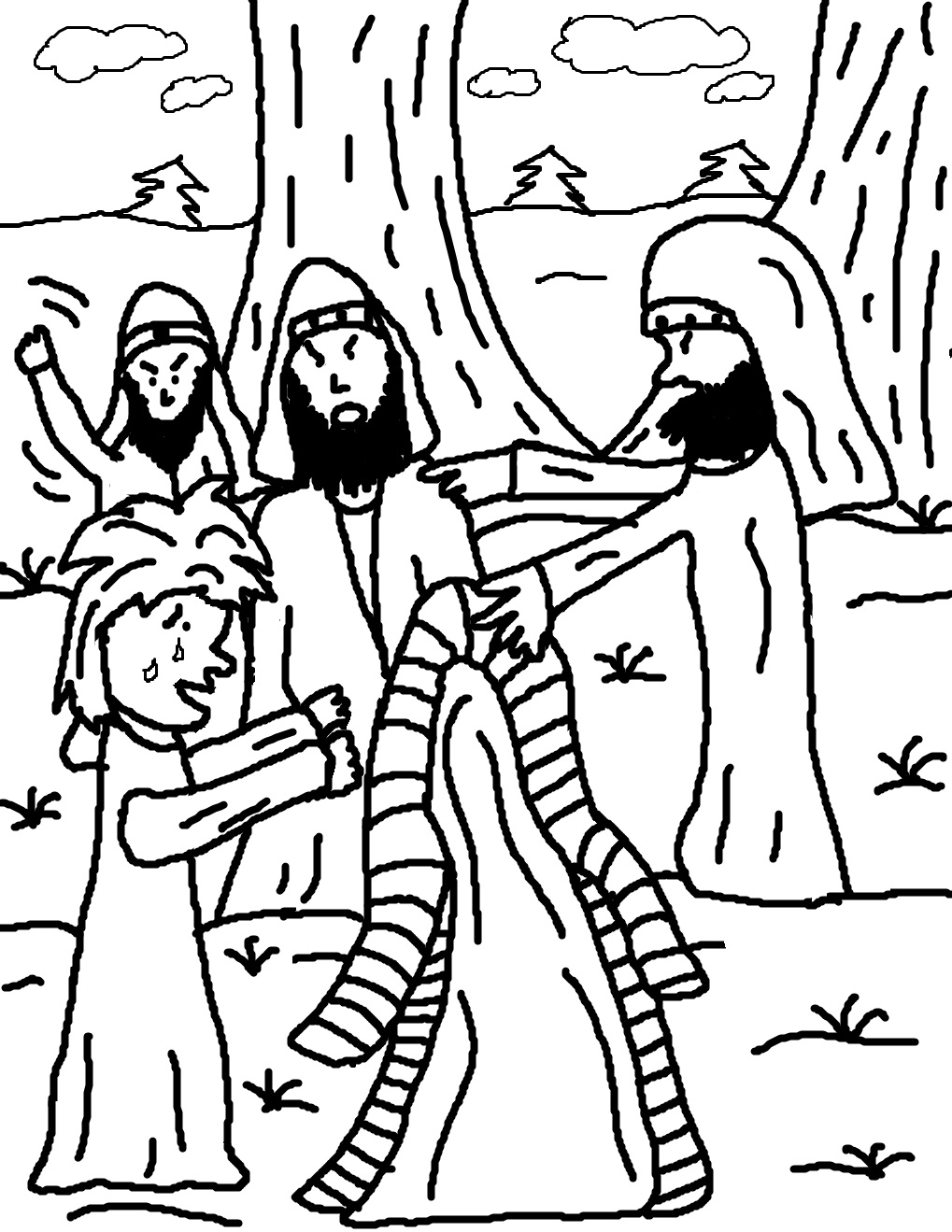 Joseph In Prison Coloring Page at GetDrawings | Free download