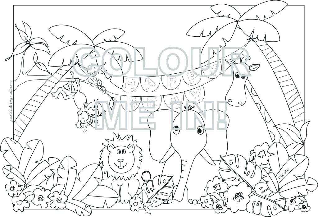 Jungle Tree Coloring Page at GetDrawings | Free download