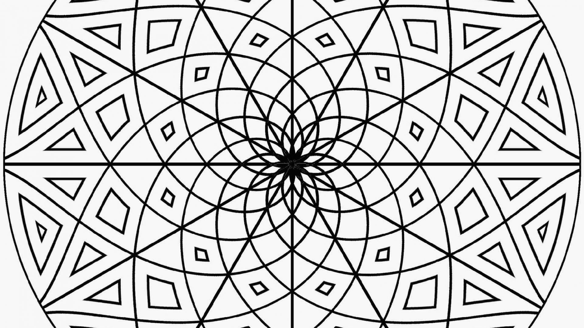 Раскраска геометрический Калейдоскоп