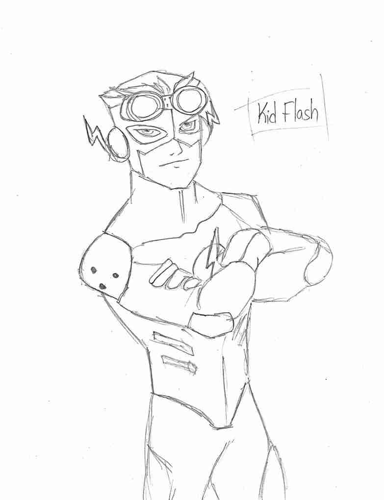 Kid Flash Coloring Pages at GetDrawings | Free download