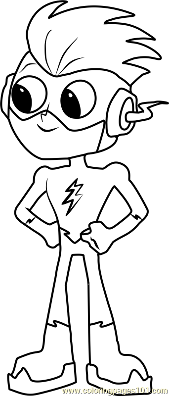 Kid Flash Coloring Pages At Getdrawings Free Download