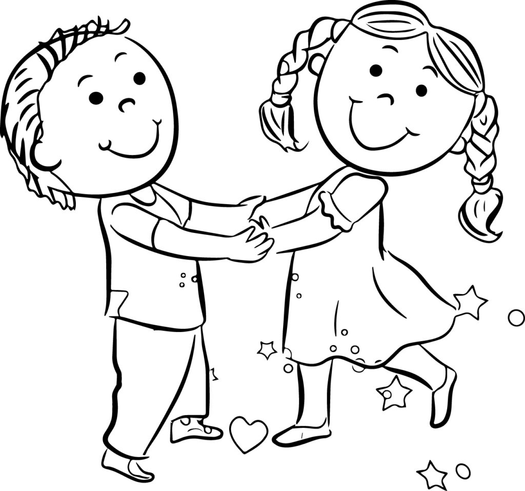 Kids Playing Coloring Pages At Getdrawings | Free Download