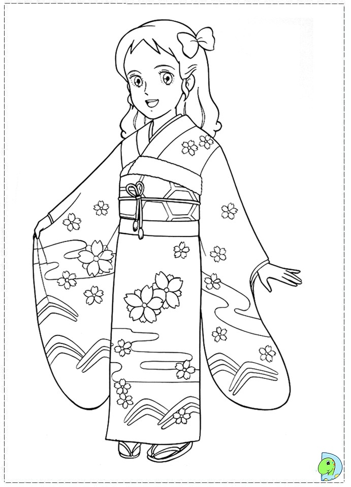 Kimono Coloring Page At Getdrawings Free Download