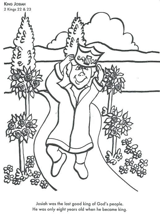 Boy king josiah coloring page