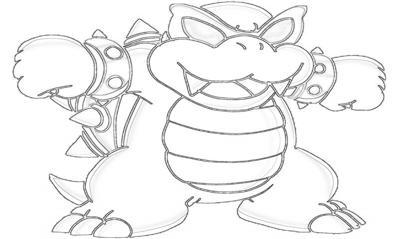 1280x768 Modern Koopa Coloring Pages Pattern.
